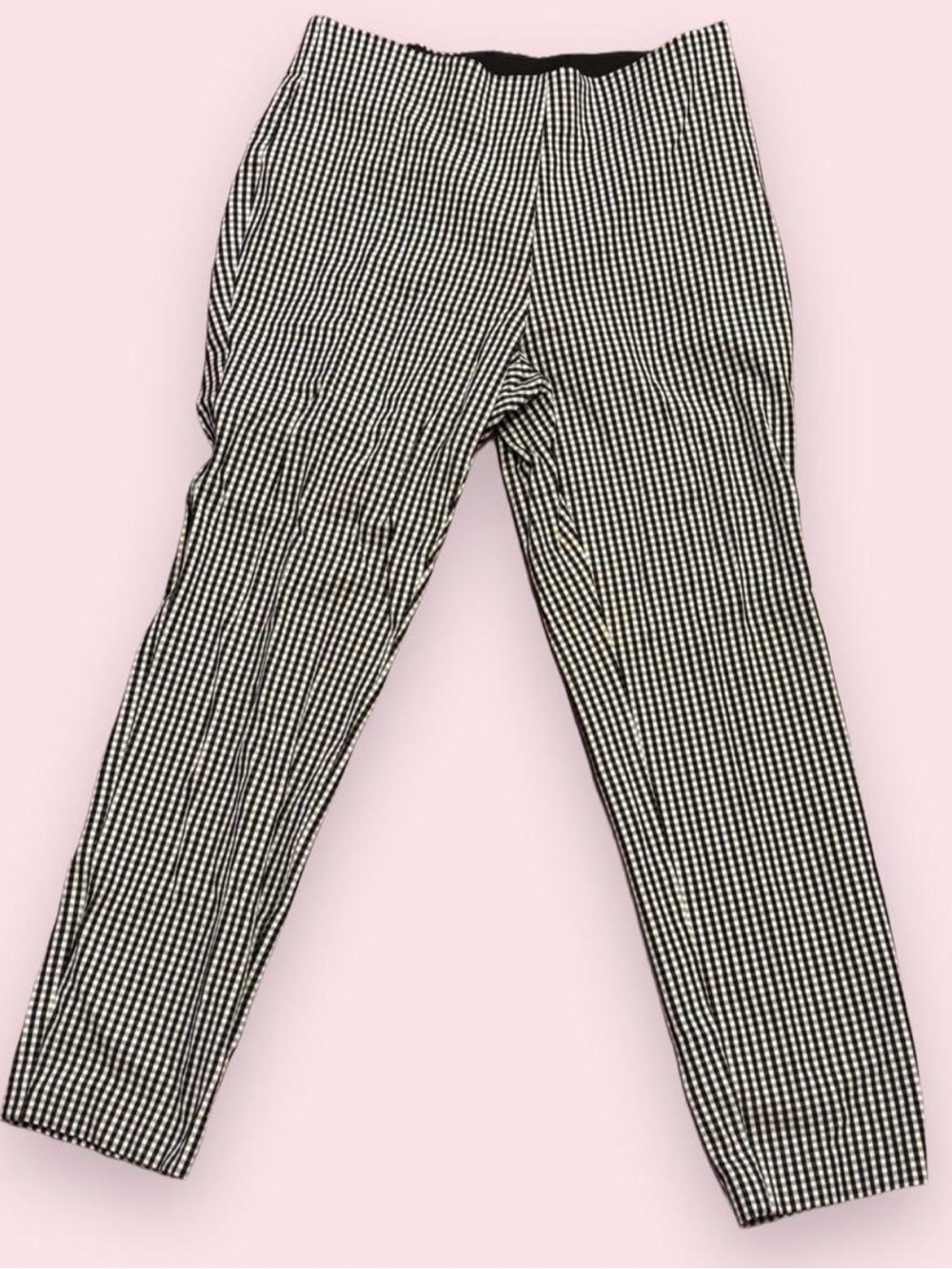 Black & White Gingham Slim Women's Pants
